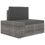 3 személyes szürke elemes polyrattan kanapé 12