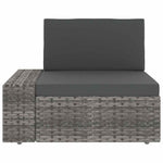 3 személyes szürke elemes polyrattan kanapé 13