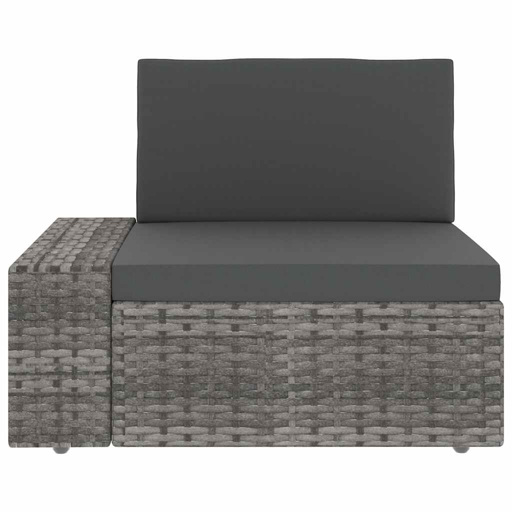3 személyes szürke elemes polyrattan kanapé 13