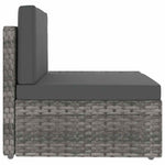 3 személyes szürke elemes polyrattan kanapé 5