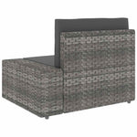 3 személyes szürke elemes polyrattan kanapé 6