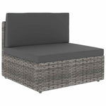 3 személyes szürke elemes polyrattan kanapé 7