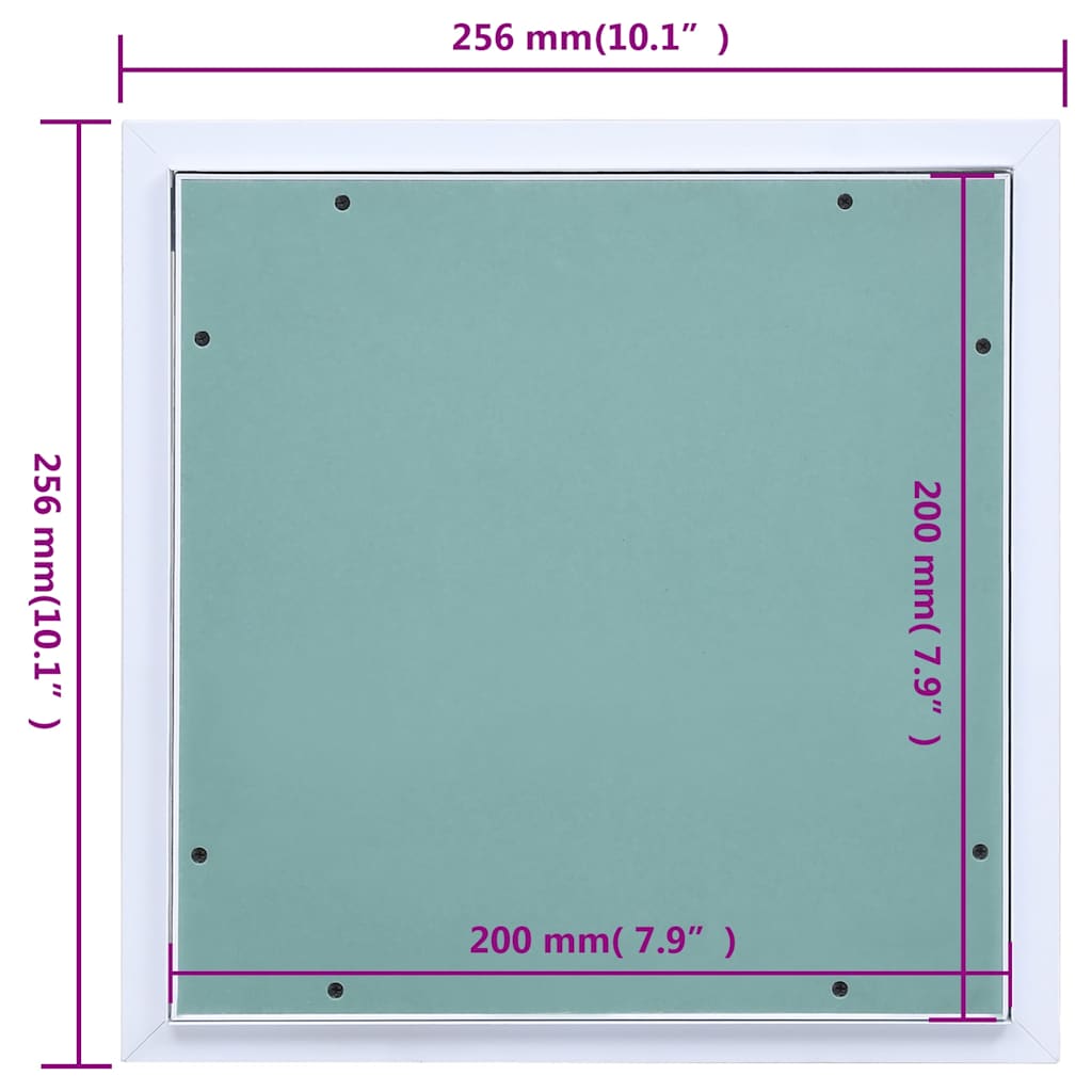 Alumínium keretes és gipszkartonos hozzáférési panel 200x200 mm 9