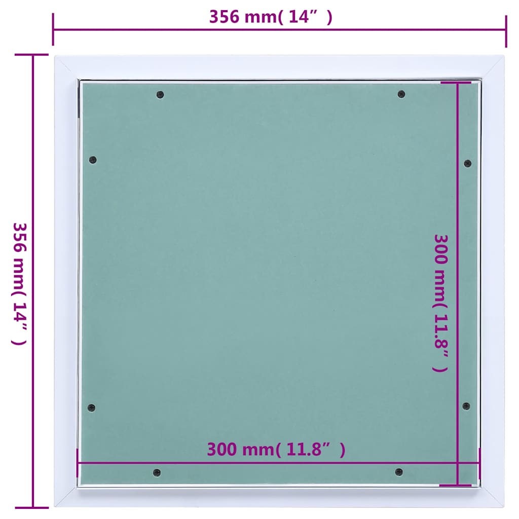 Alumínium keretes és gipszkartonos hozzáférési panel 300x300 mm 9