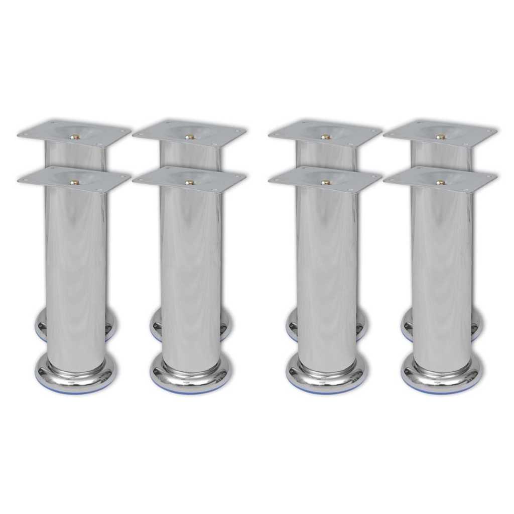 8 darab kerek króm kanapéláb 180 mm