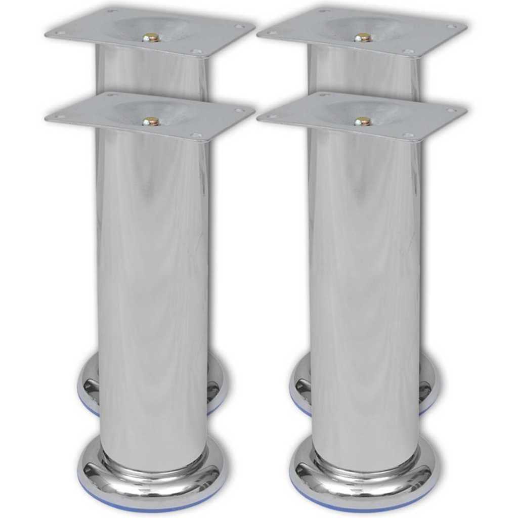 8 darab kerek króm kanapéláb 180 mm 2