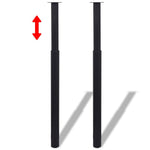 4 db fekete teleszkópos asztalláb 710 mm - 1100 mm 2