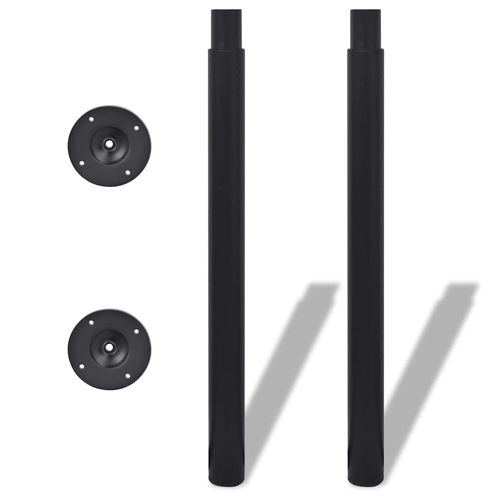 4 db fekete teleszkópos asztalláb 710 mm - 1100 mm 3