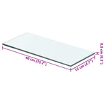 2 db átlátszó üveg paneles polc 40 x 12 cm 4