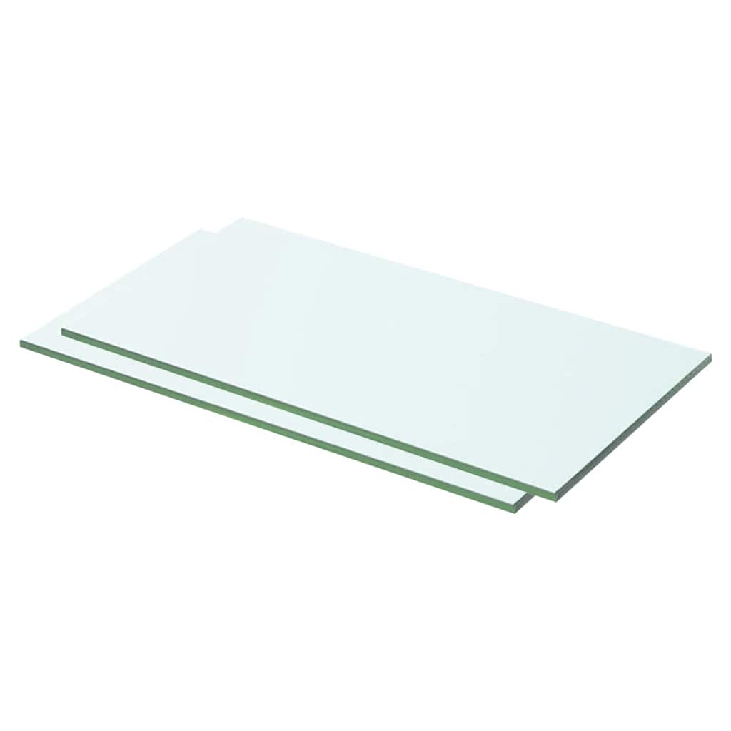 2 db átlátszó panel üvegpolc 50 x 20 cm