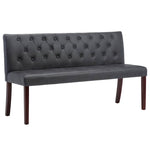Szürke művelúr pad 148,5 cm 2