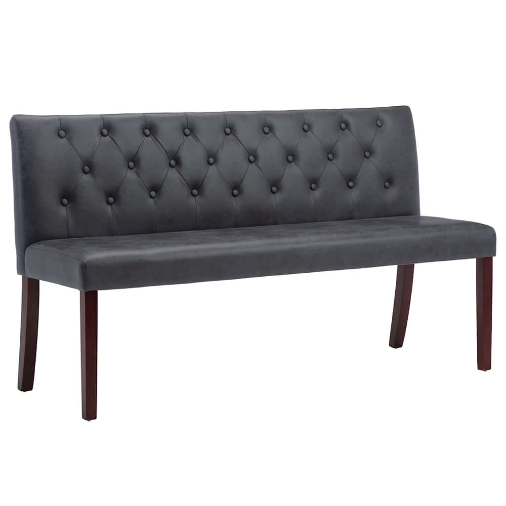Szürke művelúr pad 148,5 cm 2