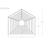 Fehér polietilén partisátor 6 x 14 m 9