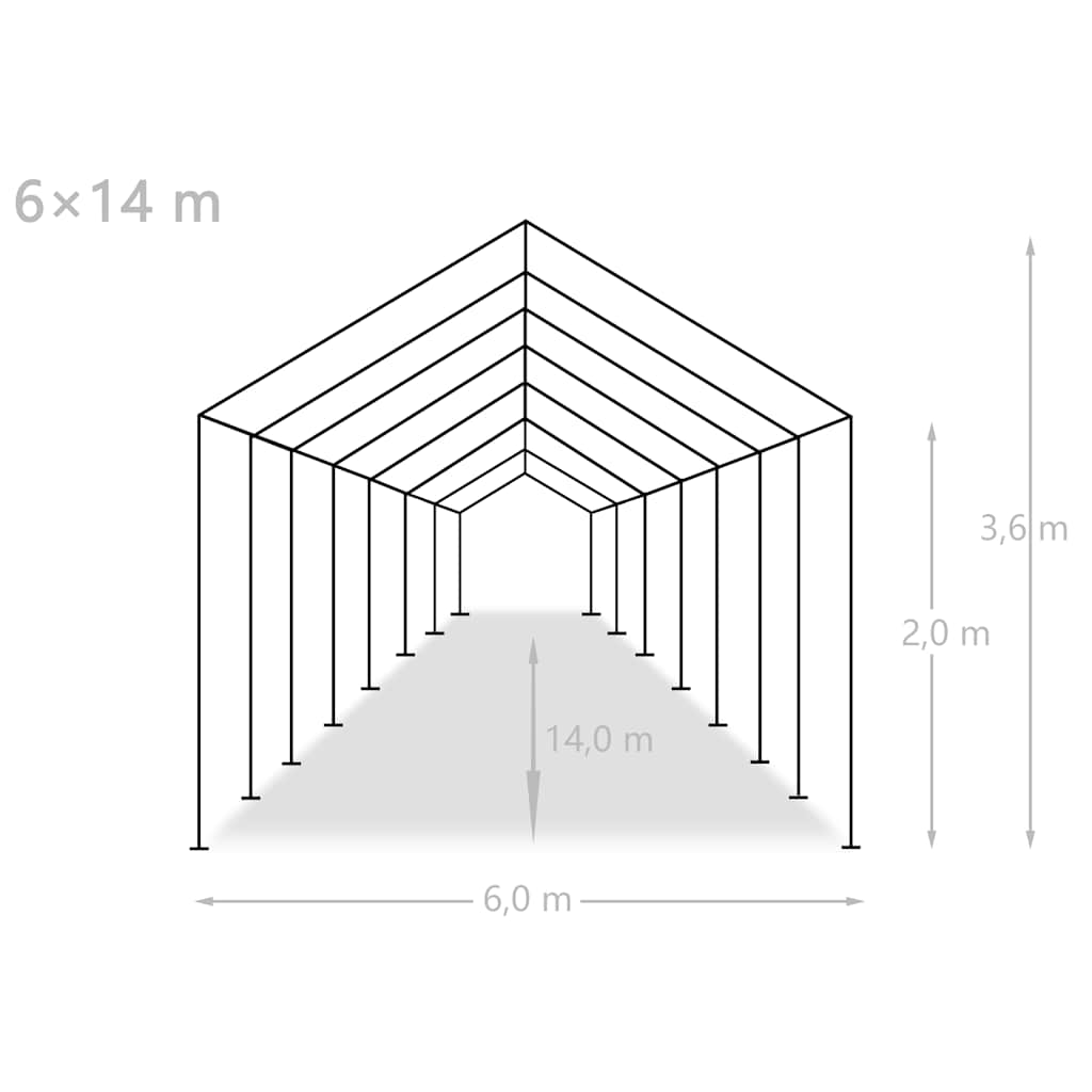 Fehér polietilén partisátor 6 x 14 m 9
