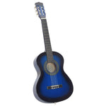 8 darabos kék klasszikus gitárszett kezdőknek 1/2 34" 2