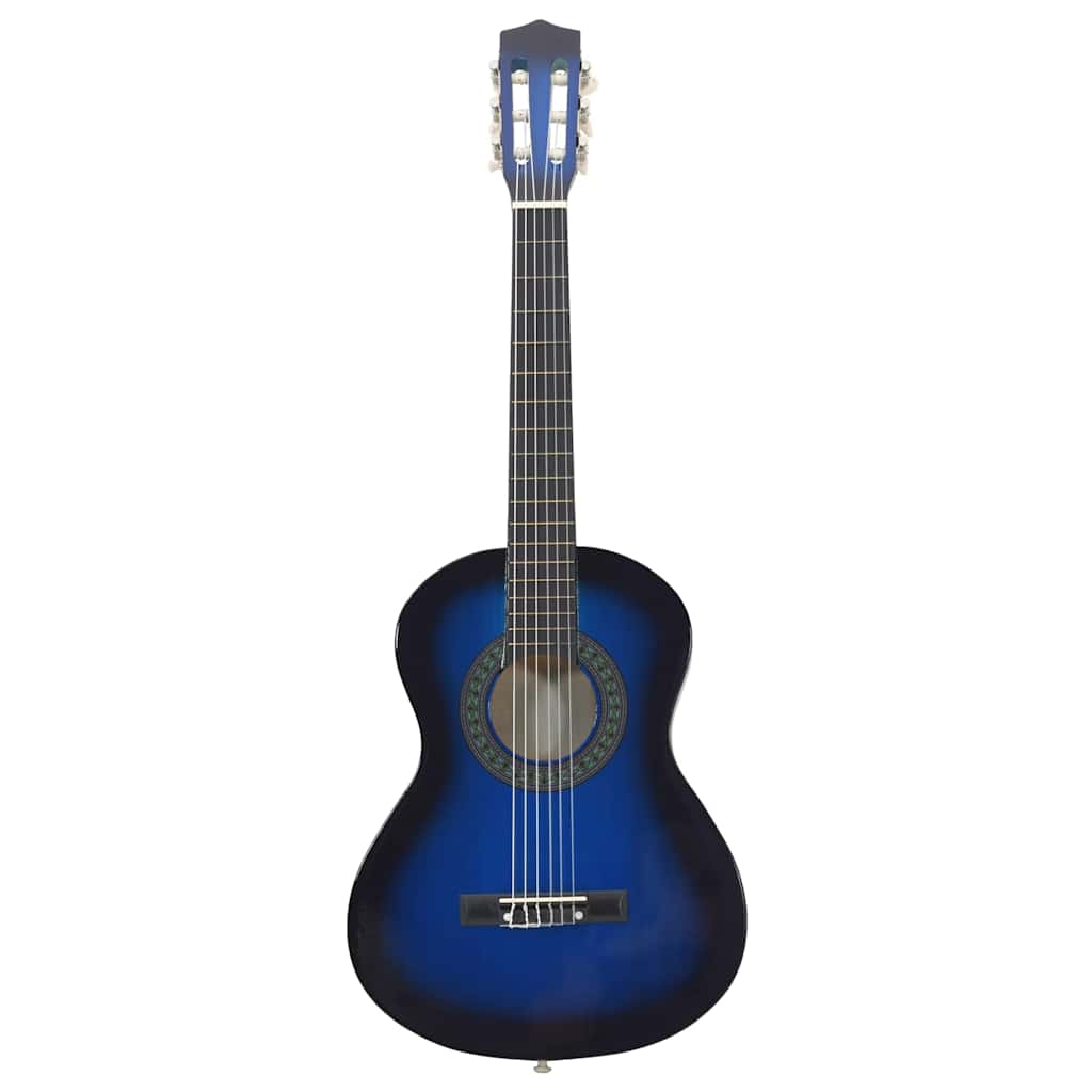 8 darabos kék klasszikus gitárszett kezdőknek 1/2 34" 3