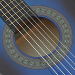 8 darabos kék klasszikus gitárszett kezdőknek 1/2 34" 7