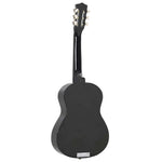 8 darabos fekete klasszikus gitár kezdőkészlet 1/2 34" 6