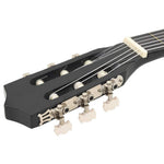 12 részes fekete 6 húros klasszikus western gitár szett 38" 10