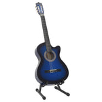 12 részes kék 6 húros klasszikus Western gitár szett 38" 2