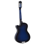 12 részes kék 6 húros klasszikus Western gitár szett 38" 7