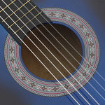 12 részes kék 6 húros klasszikus Western gitár szett 38" 8