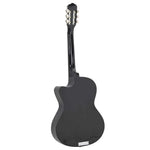 Fekete 6 húros klasszikus western cutaway gitár ekvalizerrel 5