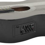 Fekete 6 húros klasszikus western cutaway gitár ekvalizerrel 9
