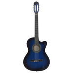 Kék 6 húros klasszikus western cutaway gitár ekvalizerrel 3