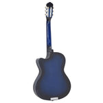 Kék 6 húros klasszikus western cutaway gitár ekvalizerrel 5