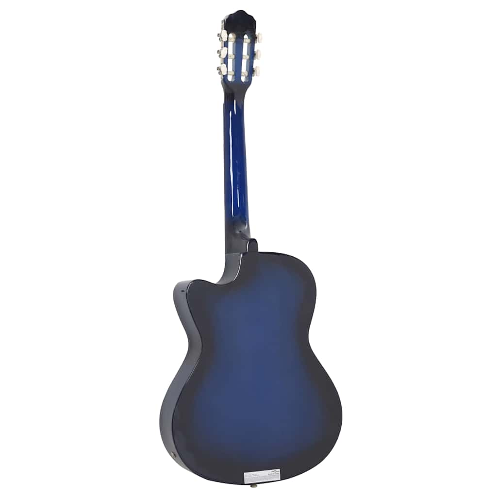 Kék 6 húros klasszikus western cutaway gitár ekvalizerrel 5