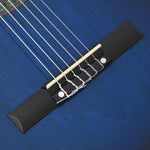 Kék 6 húros klasszikus western cutaway gitár ekvalizerrel 8