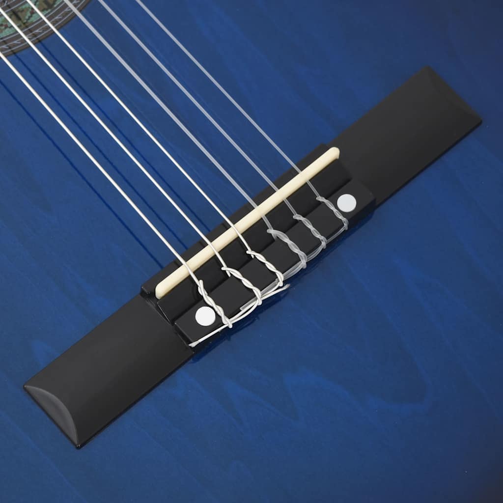 Kék 6 húros klasszikus western cutaway gitár ekvalizerrel 8
