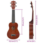Természetes soprano ukulele készlet táskával gyerekeknek 23" 9