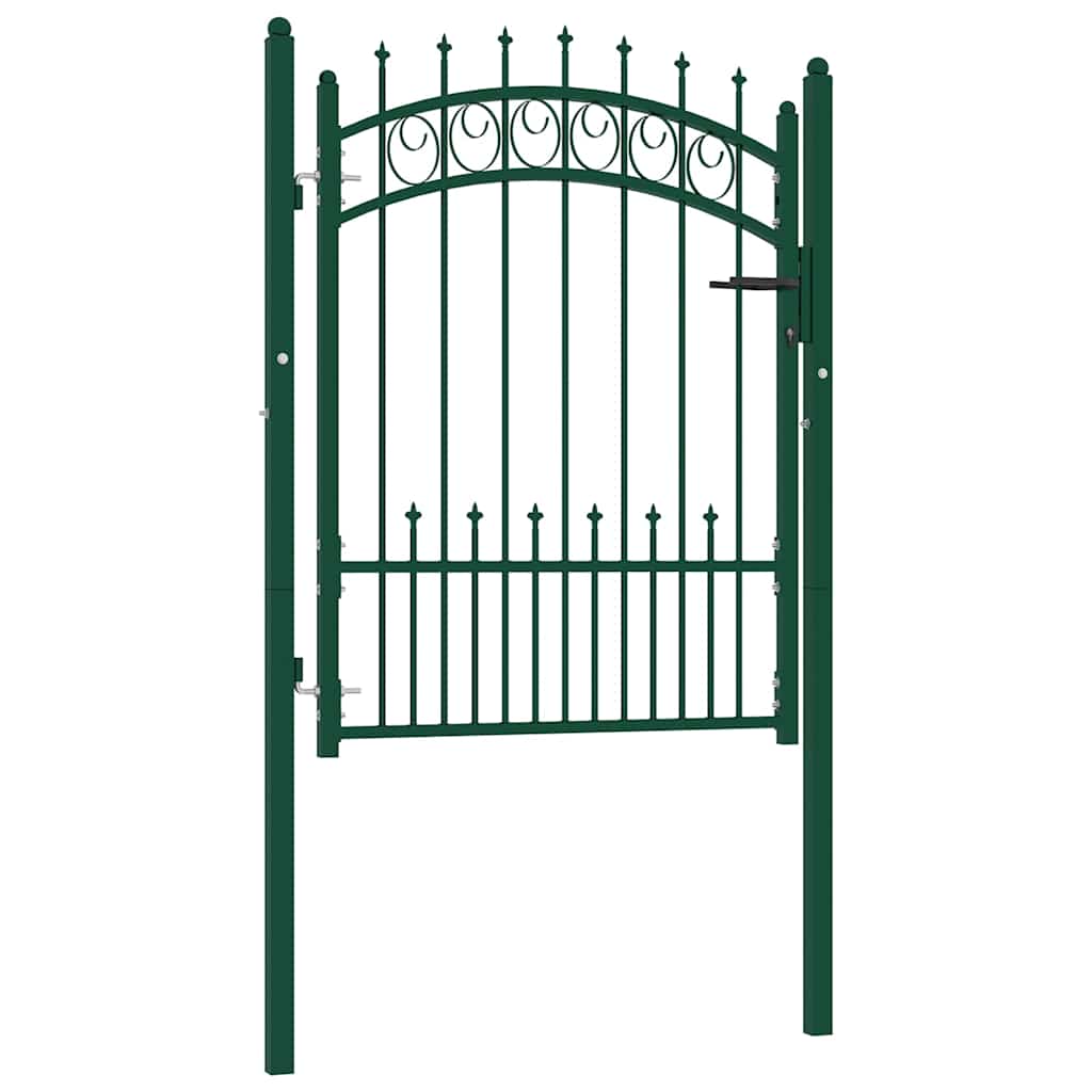 Zöld acél kerítéskapu EMMEN tüskékkel 104 x 109,5 cm