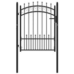 Fekete acél kerítéskapu EMMEN tüskékkel 104 x 109,5 cm 2