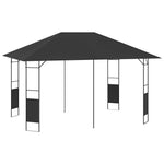 Antracitszürke kerti pavilon 4 x 3 m 160 g/m²