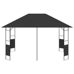 Antracitszürke kerti pavilon 4 x 3 m 160 g/m² 2