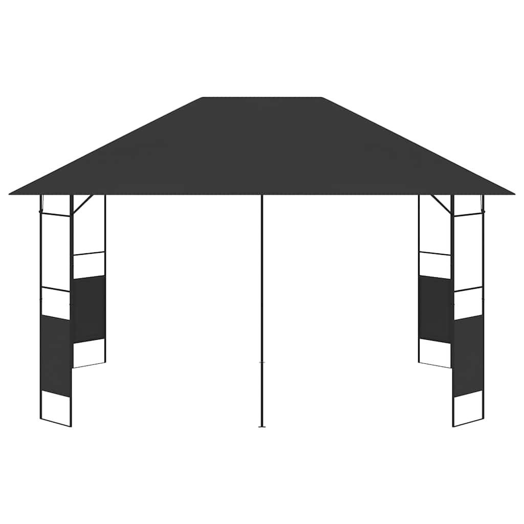 Antracitszürke kerti pavilon 4 x 3 m 160 g/m² 2