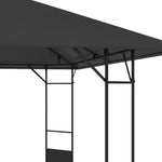 Antracitszürke kerti pavilon 4 x 3 m 160 g/m² 4