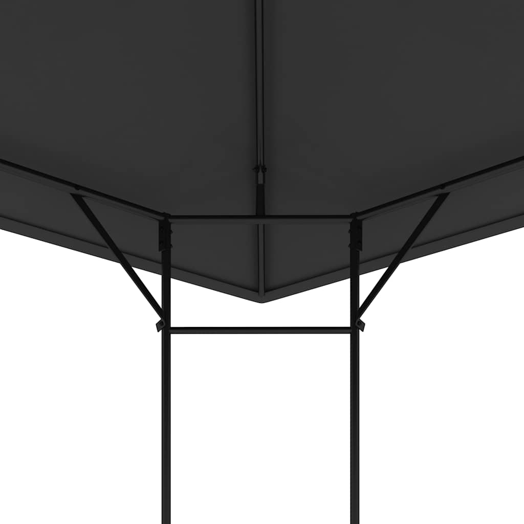 Antracitszürke kerti pavilon 4 x 3 m 160 g/m² 5