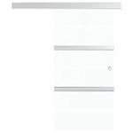 Ezüst ESG üveg és alumínium tolóajtó puha ütközőkkel 76x205 cm 4