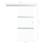 Ezüst ESG üveg és alumínium tolóajtó puha ütközőkkel 76x205 cm 8