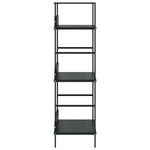 3 szintes fekete szerelt fa könyvespolc 60 x 27,6 x 90,5 cm 6