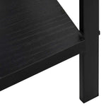 3 szintes fekete szerelt fa könyvespolc 60 x 27,6 x 90,5 cm 8