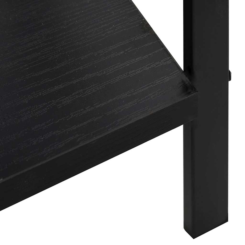 3 szintes fekete szerelt fa könyvespolc 60 x 27,6 x 90,5 cm 8
