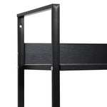 3 szintes fekete szerelt fa könyvespolc 60 x 27,6 x 90,5 cm 9