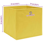 10 db sárga szövet tárolódoboz 32 x 32 x 32 cm 5