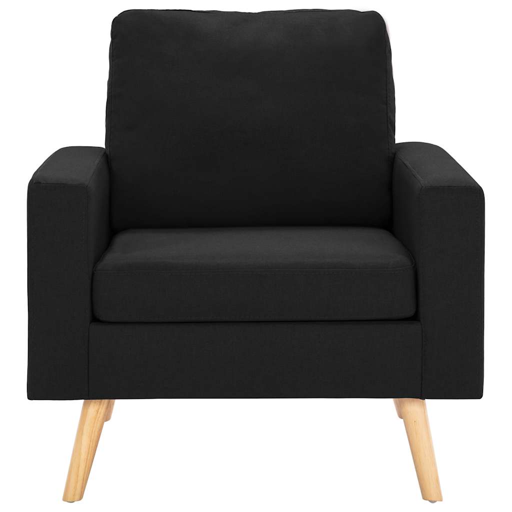 Fekete szövetfotel 3