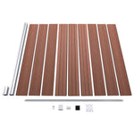 8 négyszögletes és 1 ferde barna WPC kerítéselem 1484 x 186 cm 9